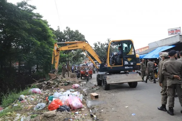 Proses penataan Pasar Sipon, Kecamatan Cipondoh, Kota Tangerang. (Dok: Pemkot Tangsel)