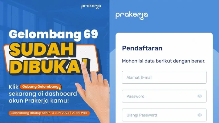 SELAMAT! Hanya Input NIK KTP, Saldo Dana Gratis Rp700.000 Melipir ke Dompet Elektronik Kamu, Cek Caranya di Sini. (Kolase foto/Instagram @prakerja.go.id)