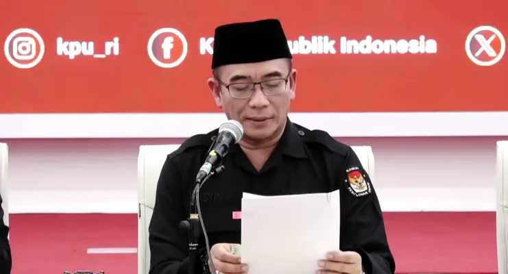 Ketua KPU Hasyim Asy'ari dipecat DKPP terkait kasus asusila. (Tangkapan Layar YouTube/KPU RI)