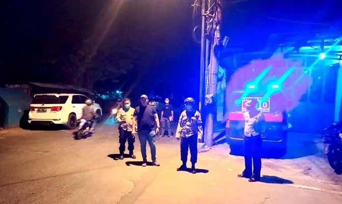 Viral video gangster di masyarakat, Polsek Pasar Kemis turunkan personilnya. (Foto/polsekpasarkemis)