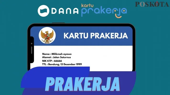 Jadi pemenang dapat saldo DANA bantuan Rp700.000 dari pemerintah via insentif Prakerja gelombang 70.  (Poskota/Syarif Pulloh Anwari)