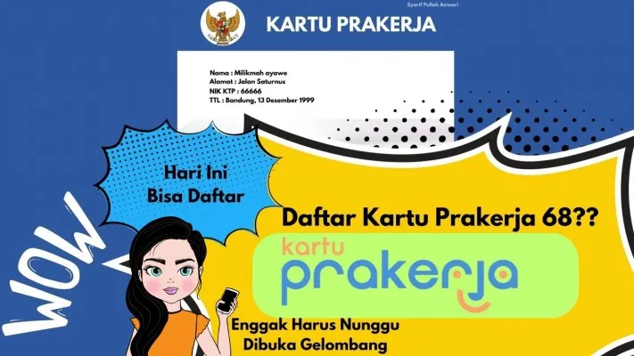 Kamu berhasil dapat saldo dana insentif Rp700.000 dari bantuan Pemerintah lewat Prakerja gelombang 68 jika lolos, daftar modal KTP lewat HP. (Poskota/Syarif Pulloh Anwari)