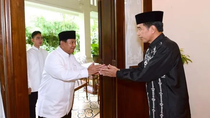 Prabowo temui Jokowi di Solo. Foto: Kolase/Ist.