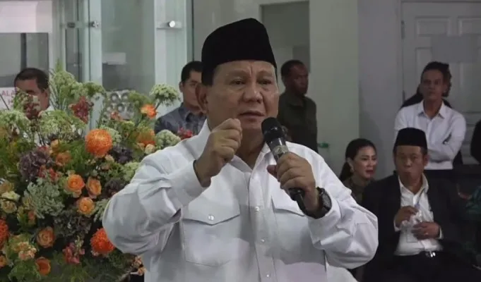 Capres Prabowo Subianto pidato didepan Kiyai se Indonesia,(ist)