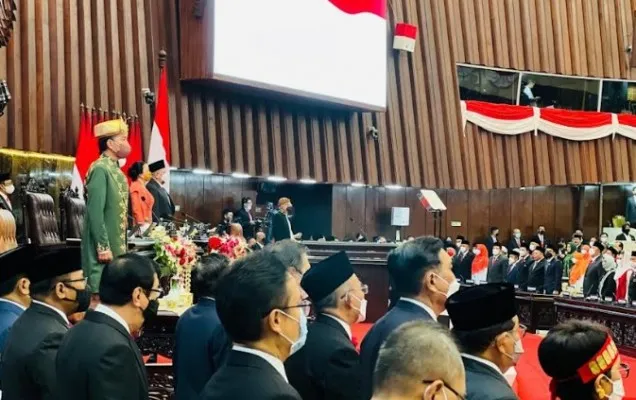 Presiden Joko Widodo saat menghadiri Sidang Tahunan MPR. (biro pers)