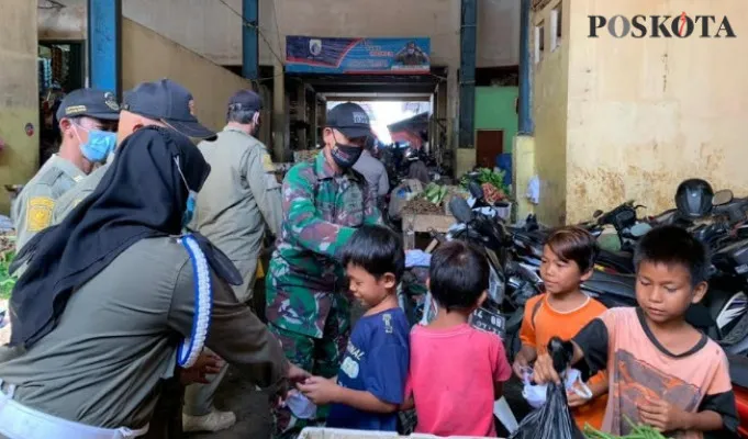 Operasi Yustisi Satgas Covid-19 di Pasar Rangkasbitung (yusuf)