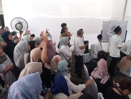 Hasil perhitungan surat suara di TPS 023 Kemang, Jakarta Selatan. (Ihsan Fahmi).