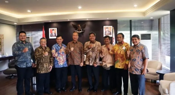 Menteri Perindustrian Agus Gumiwang Kartasasmita saat  menerima Dewan Pimpinan Nasional Perkumpulan Petani Rempah Indonesia (DPN PPRI) .(Ist)