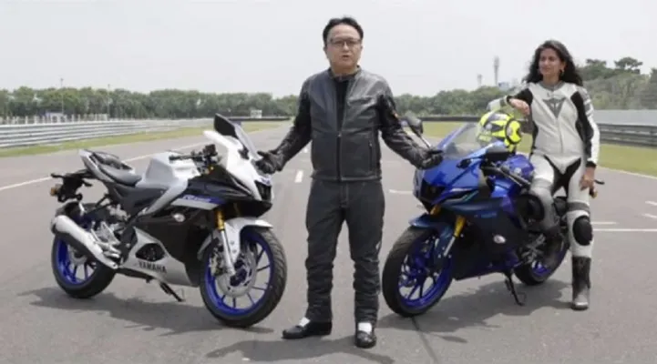 Yamaha R15 V.4 dan R15M resmi meluncur di India. (foto/tangkapan layar)