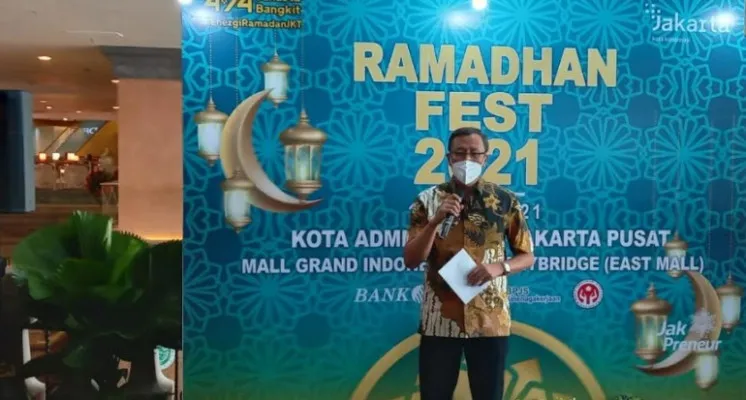 Wali Kota Jakpus, Dhany Sukma resmikan gelaran Bazzar Ramadan Fest 2021 di Mall Grand Indonesia (GI). (ist)