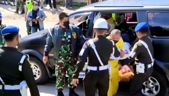 Rekonstruksi tabrak lari dua sejoli di Nagrek, Bandung.(tangkap layar Metro  TV)