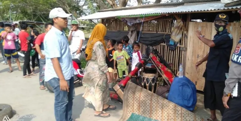 Rombongan debus yang mengalami kecelakaan di Serang.(Ist)