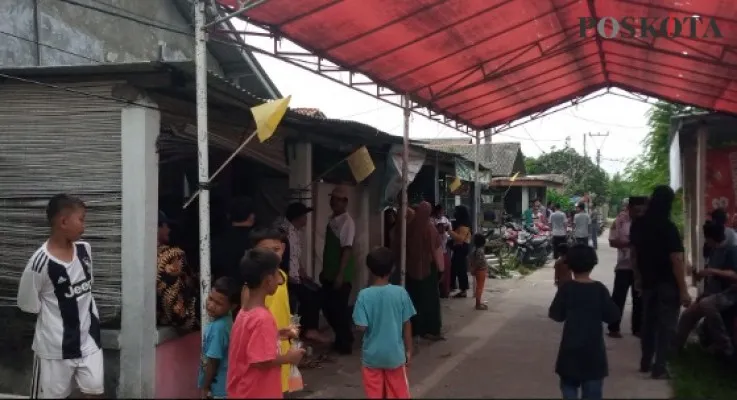 Lokasi rumah korban di desa pahlawan setia, Tarumajaya Bekasi. Senin (5/12/2022) pagi. (Ihsan Fahmi).