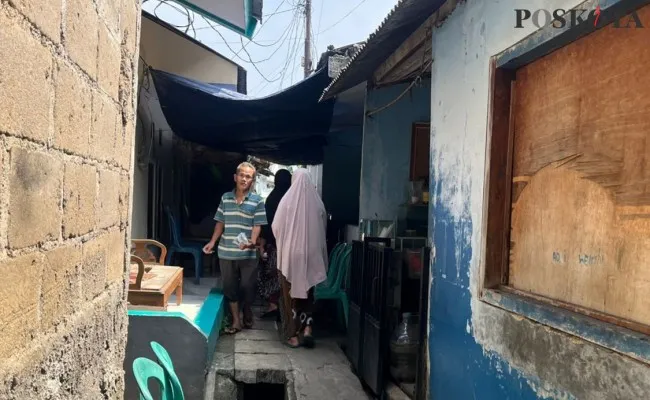 Lokasi rumah duka pria yang ditemukan tewas dalam toren di Kecamatan Pondok Aren, Kota Tangerang Selatan (Tangsel). (Poskota.co.id/Veronica Prasetio)