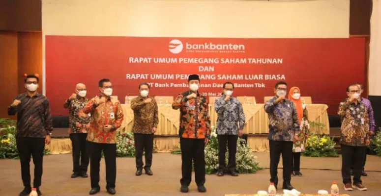 RUPS Luar Biasa PT.Bank Pembangunan Daerah Banten Tbk bertempat di Hotel Horizon Ultima Ratu, Kamis (20/5/2021).(ist)