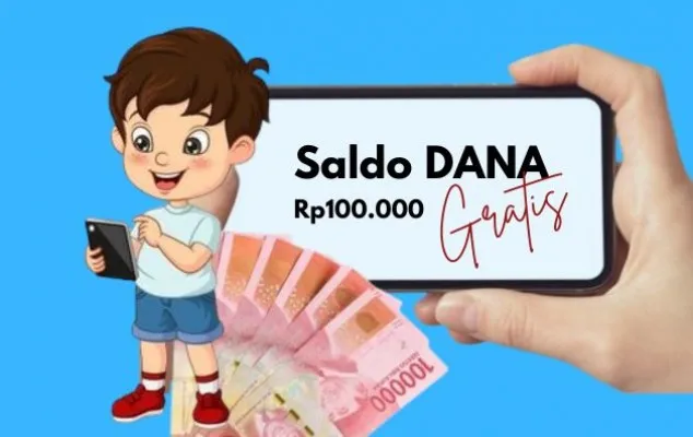 Cara klaim saldo DANA gratis Rp100 ribu hanya dengan scroll video di aplikasi penghasil uang. (Edited by Putri Aisyah fanaha)