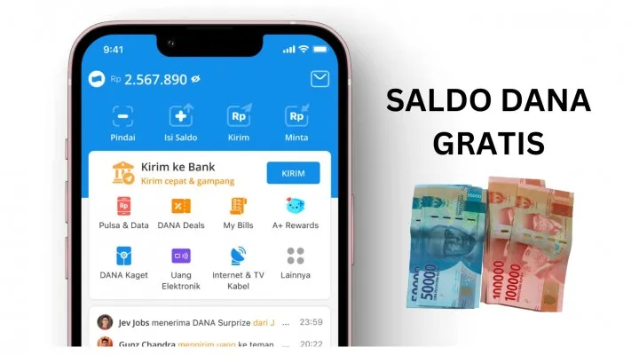 Klaim saldo DANA gratis tanpa NIK dan KTP. (Poskota/Legenda Kinanty Putri)