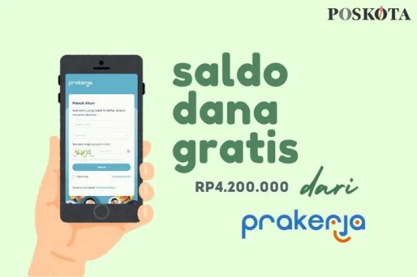 Klaim saldo dana gratis Rp4,2 juta dari pemerintah melalui program Kartu Prakerja gelombang 72, simak syarat dana cara daftarnya di sini. (Poskota.co.id/Della Amelia)