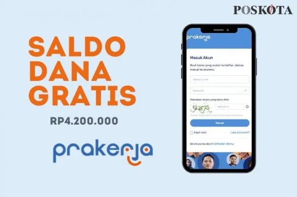 Raih saldo dana gratis Rp4.200.000 dari program pemerintah Kartu Prakerja Gelombang 72. (Poskota.co.id/Della Amelia)