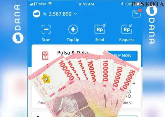 Klaim saldo DANA gratis hari ini, langsung cair ke dompet elektronik. (Sumber: Poskota/AdamnTaqwa Ganefin)