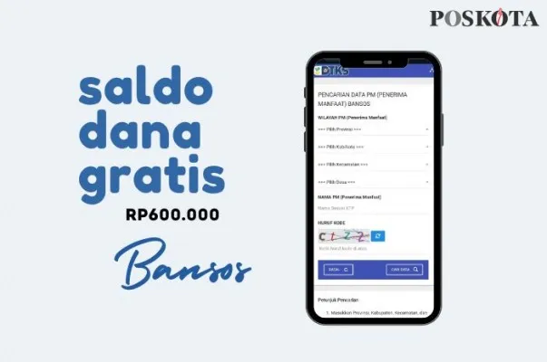 Cairkan saldo dana Rp600.000 dari bansos pemerintah tahap 3. (Poskota.co.id/Della Amelia)