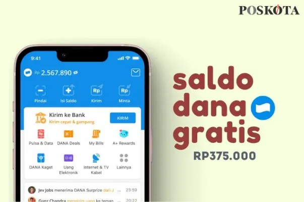 Deretan 10 aplikasi penghasil saldo DANA hingga Rp375.000. (Poskota.co.id/Della Amelia)