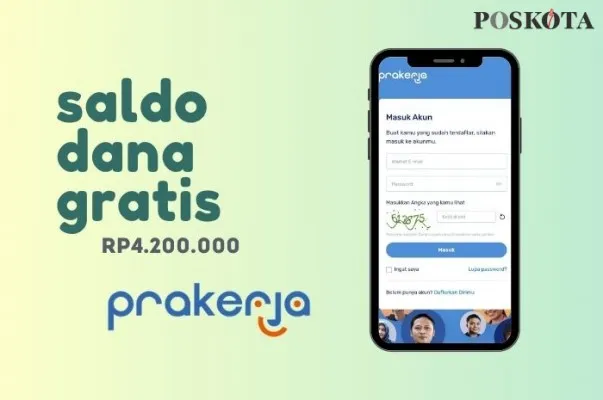 Menangkan saldo dana gratis Rp4.200.000 dari Kartu Prakerja. (Poskota.co.id/Della Amelia)