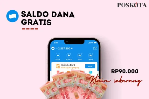 Klaim saldo DANA gratis Rp90.000 dari link DANA Kaget, Rabu, 9 Oktober 2024. (Poskota/Della Amelia)