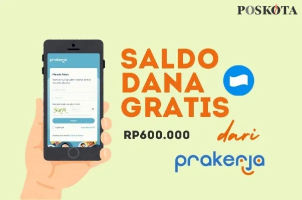 Menangkan saldo DANA gratis Rp600.000 dari insentif Kartu Prakerja. (Poskota/Della Amelia)