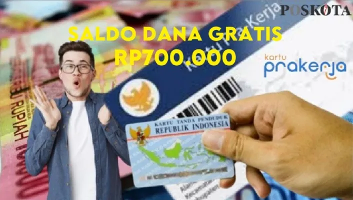 Klaim saldo dana gratis Rp700.000 langsung masuk dompet elektronik dari insentif Kartu Prakerja. (Ilustrasi/Poskota)