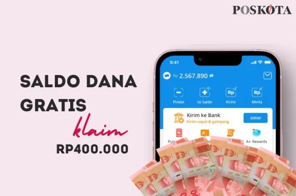 Mengejutkan, saldo DANA gratis senilai Rp400.000 bisa masuk dompet elektronik hanya dengan bersenang-senang, lho.. (Poskota.co.id/Della Amelia)