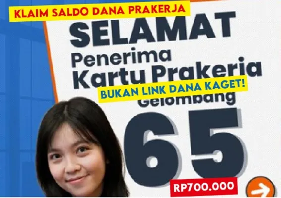 PERHATIAN! KAMU Dapat Saldo DANA Gratis Rp700.000 dari Prakerja 2024, Kirim Langsung ke Dompet Digital Hari Ini. (Instagram/@prakerja.go.id)