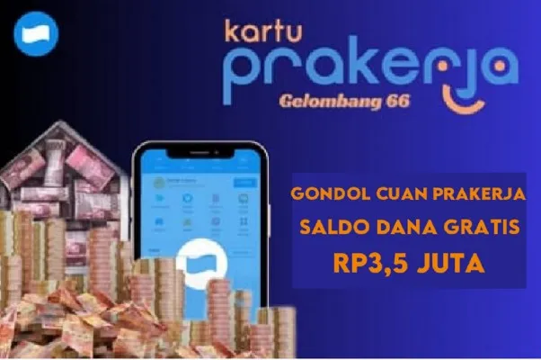 Selamat, kamu berhasil gondol cuan prakerja Rp3,5 juta dan tinggal klaim saldo DANA gratis masuk ke rekening dompet elektronik hari ini(Ilustrasi/Poskota)