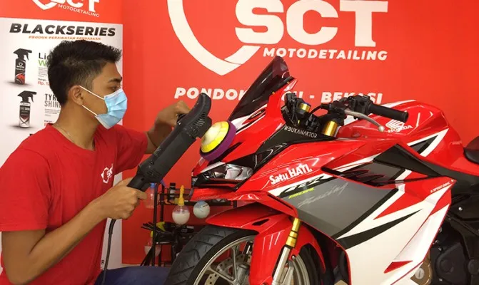 Selain Home Service, SCT Pondok Ungu Bekasi juga hadirkan layanan antar jemput yang memudahkan dalam perawatan sepeda motor. (Foto/sctmotodetailing)