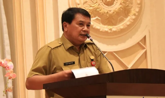 Sekretaris Daerah Kabupaten Tangerang, Moch Maesal Rasyid saat membuka program Sanitren tahun 2021. (Foto/humaspemkab)