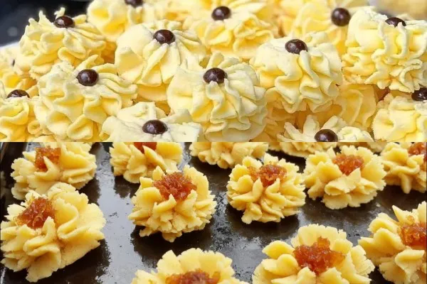 Membuat kue semprit untuk lebaran (kolase/ist)