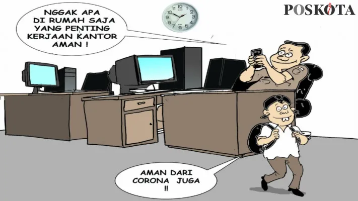 Karikatur Sental-Sentil: Ada Baiknya, Sementara “Stay at Home”. (kartunis: ucha)