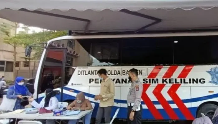 Suasana pelayanan SIM Keliling (Ist)