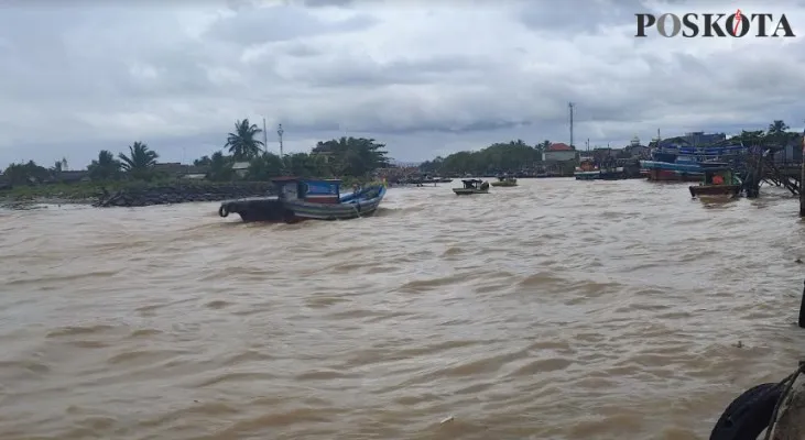 Perahu para nelayan di Panimbang usai melakukan aktivitas melaut. (Samsul Fatoni).