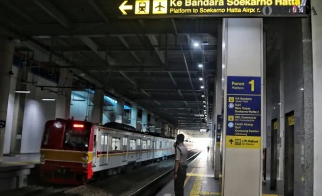 Suasana Stasiun BNI City terbaru setelah dijadikan temlat transit KRL .(Ahmad Tri Hawaari)