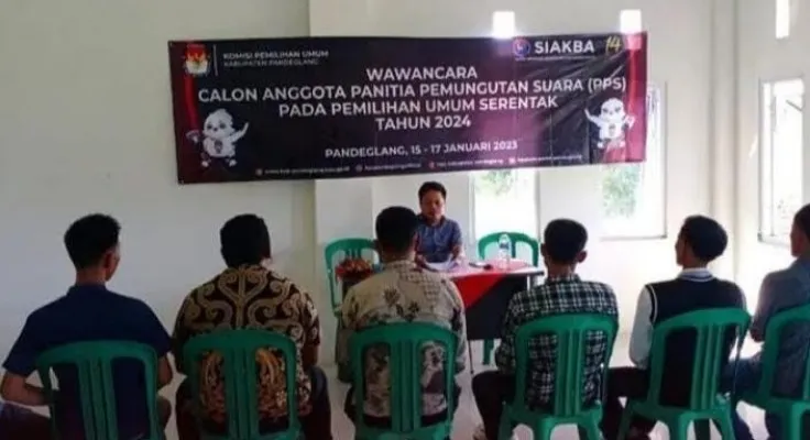 Suasana tes interview calon anggota PPS oleh KPU Pandeglang. (Foto: Ist).