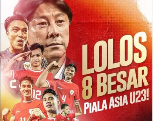 HASIL TIMNAS INDONESIA vs Yordania Piala Asia U-23 2024: Marselino Ferdinan Cs Lolos Perempat Final Usai Menang 4-1. (Instagram/@PSSI)