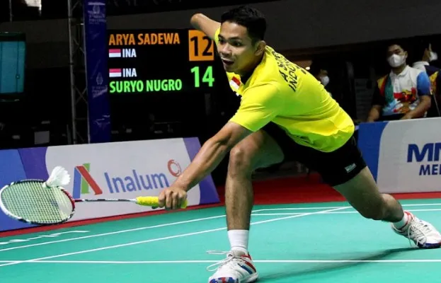 Pebulutangkis Indonesia Arya Sadewa di nomor Perseorangan ASEAN Para Games 2022. (Foto : INASPOC)