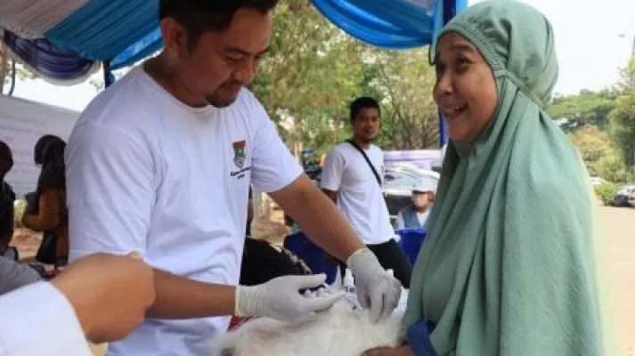 Kegiatan vaksin rabies gratis. (Foto/ist)