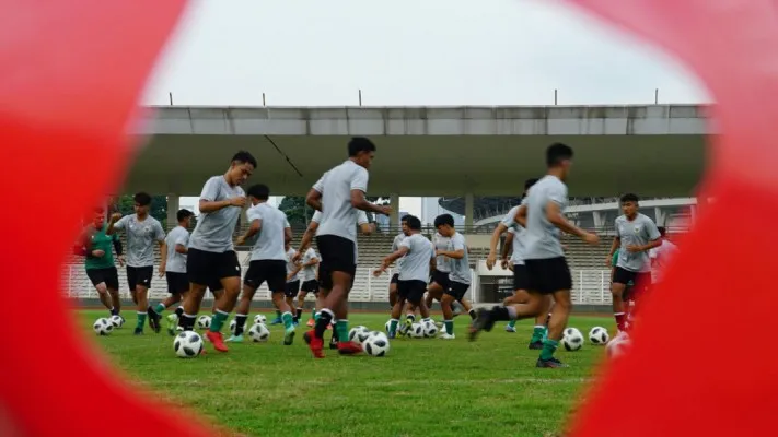 Timnas Indonesia sedang menjalani latihan (foto/PSSI)