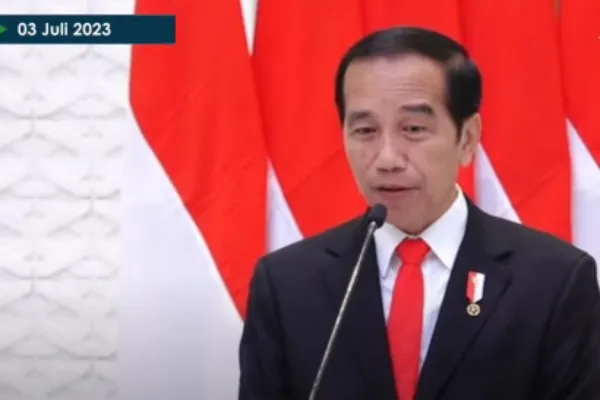 Presiden Jokowi menyinggung pemanggilan Kejagung ke Menpora Dito Ariotedjo di kasus BTS Kominfo. Foto: Capture.