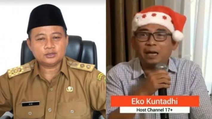 Kolase foto Wagub Jabar dan Eko Kuntadhi (Foto: diolah dari google)