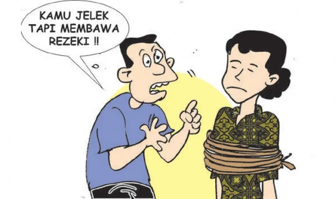 Nah ini dia, bini sendiri direken buruh minta cerai malah diculik. (Ilust/poskota)