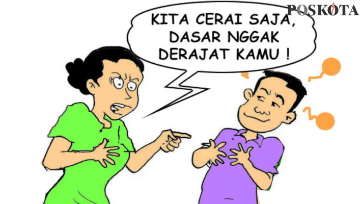 Karikatur: Harta Mertua Diselewengkan Demi Membiayai Gendakannya. (Kartuni/Nah Ini Dia/Poskota.co.id)