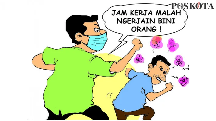 Karikatur: Duh, di Saat Jam Kerja, Oknum PNS Kencan Sama PIL dalam Hotel. (Kartunis/Poskota.co.id)